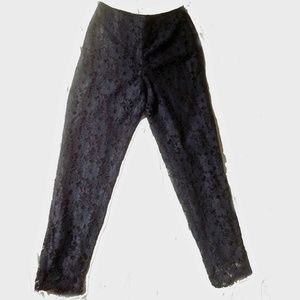 DANA B. Black Lace Pants High Waisted